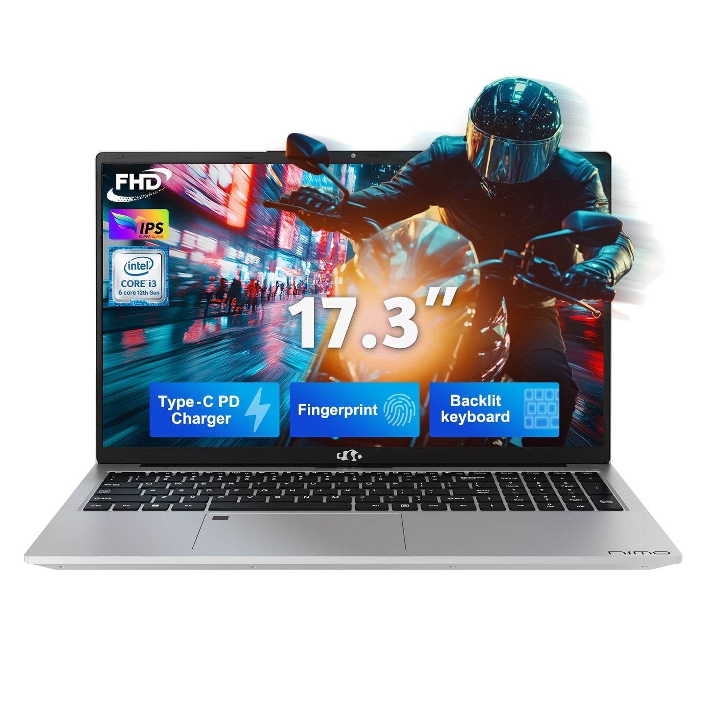 KYYWEE 17.3 FHD N171 I3-1215U Laptop for Student and Business-32GB-Silver-2TB