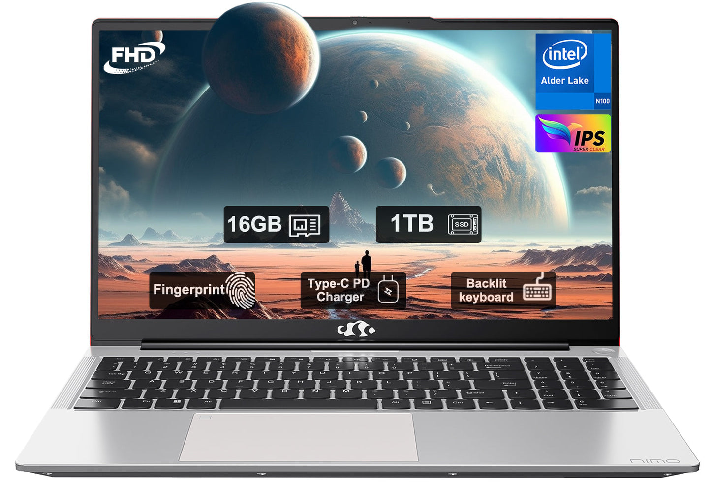 KYYWEE 15.6" N151 FHD laptop for Home and School-16GB - Red