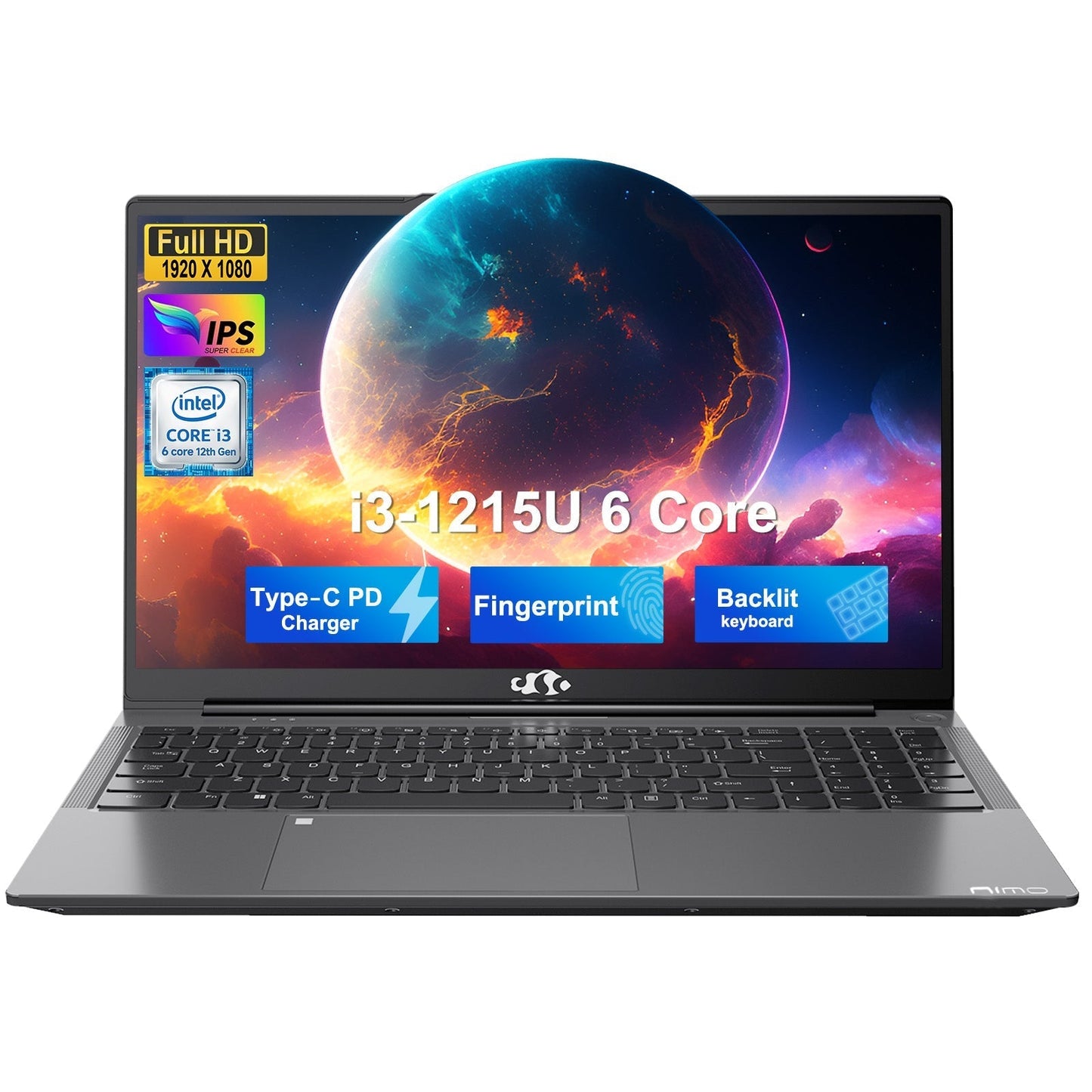 KYYWEE 15.6 FHD N154 I3-1215U Laptop for Student and Business-32GB-1TB-Gray