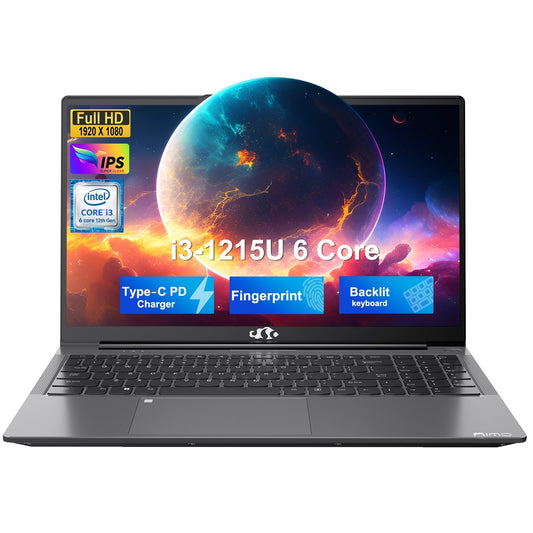 KYYWEE 15.6 FHD N154 I3-1215U Laptop for Student and Business-32GB-1TB-Gray