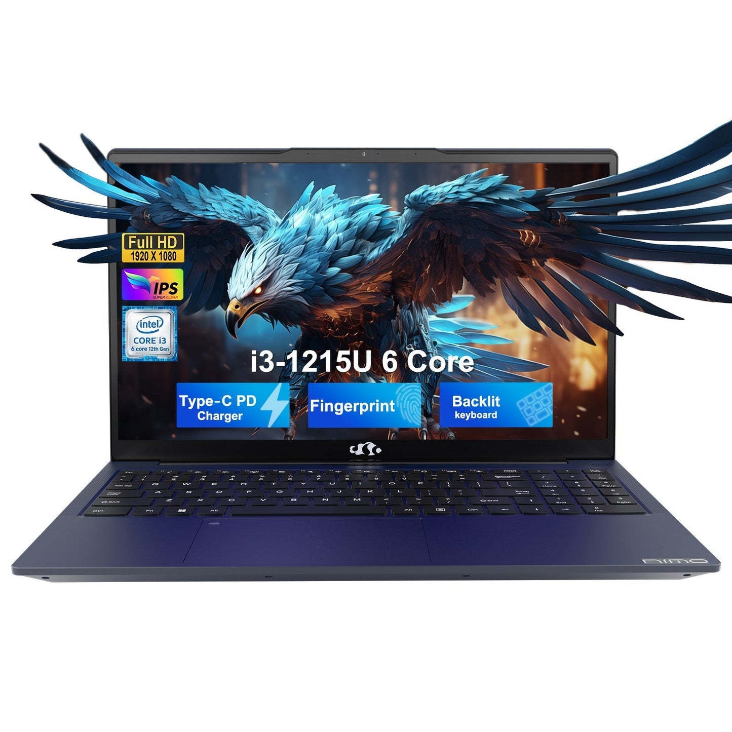 KYYWEE 15.6 FHD N154 I3-1215U Laptop for Student and Business-32GB-1TB-Blue