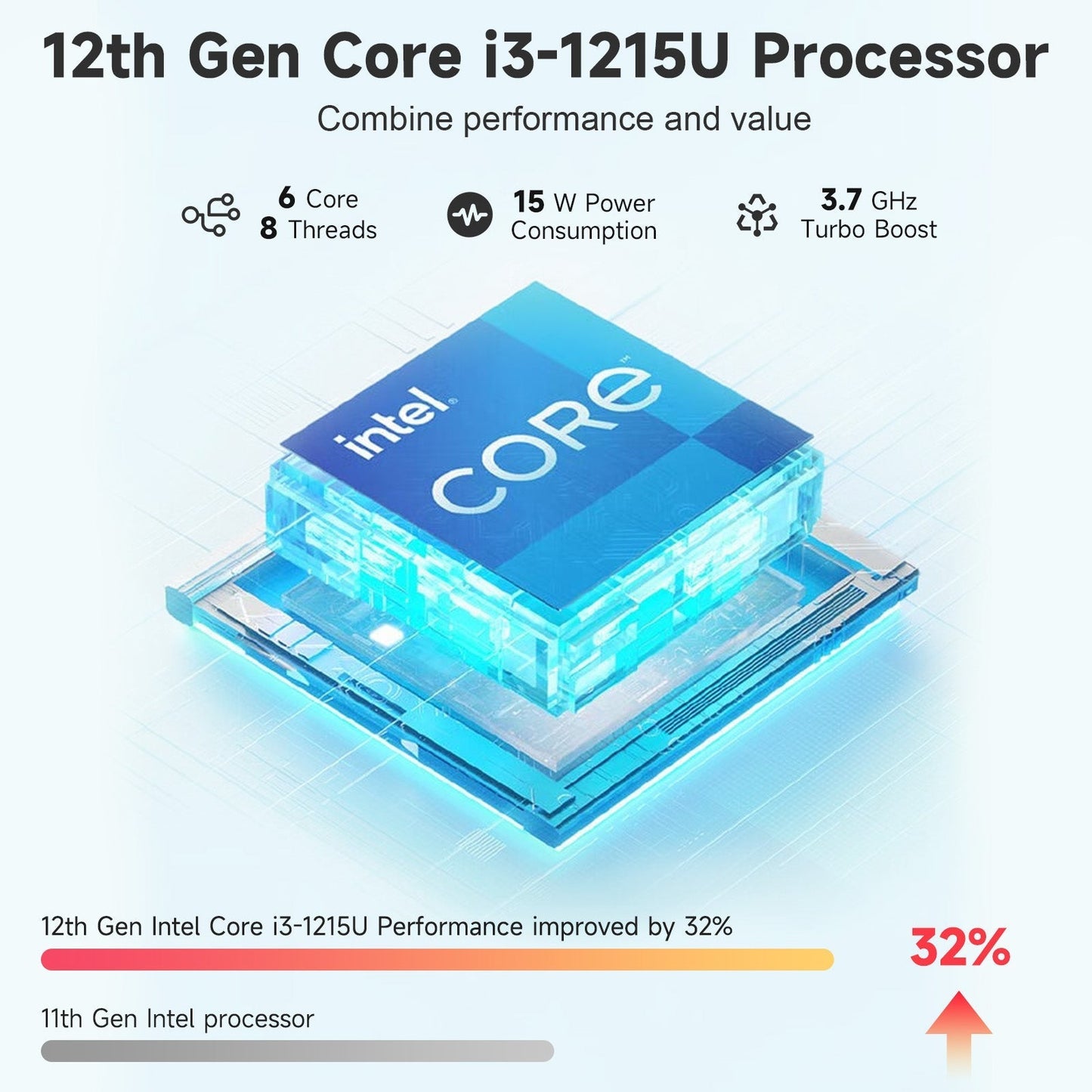 KYYWEE 15.6 FHD N154 I3-1215U Laptop for Student and Business-32GB-2TB-Silver