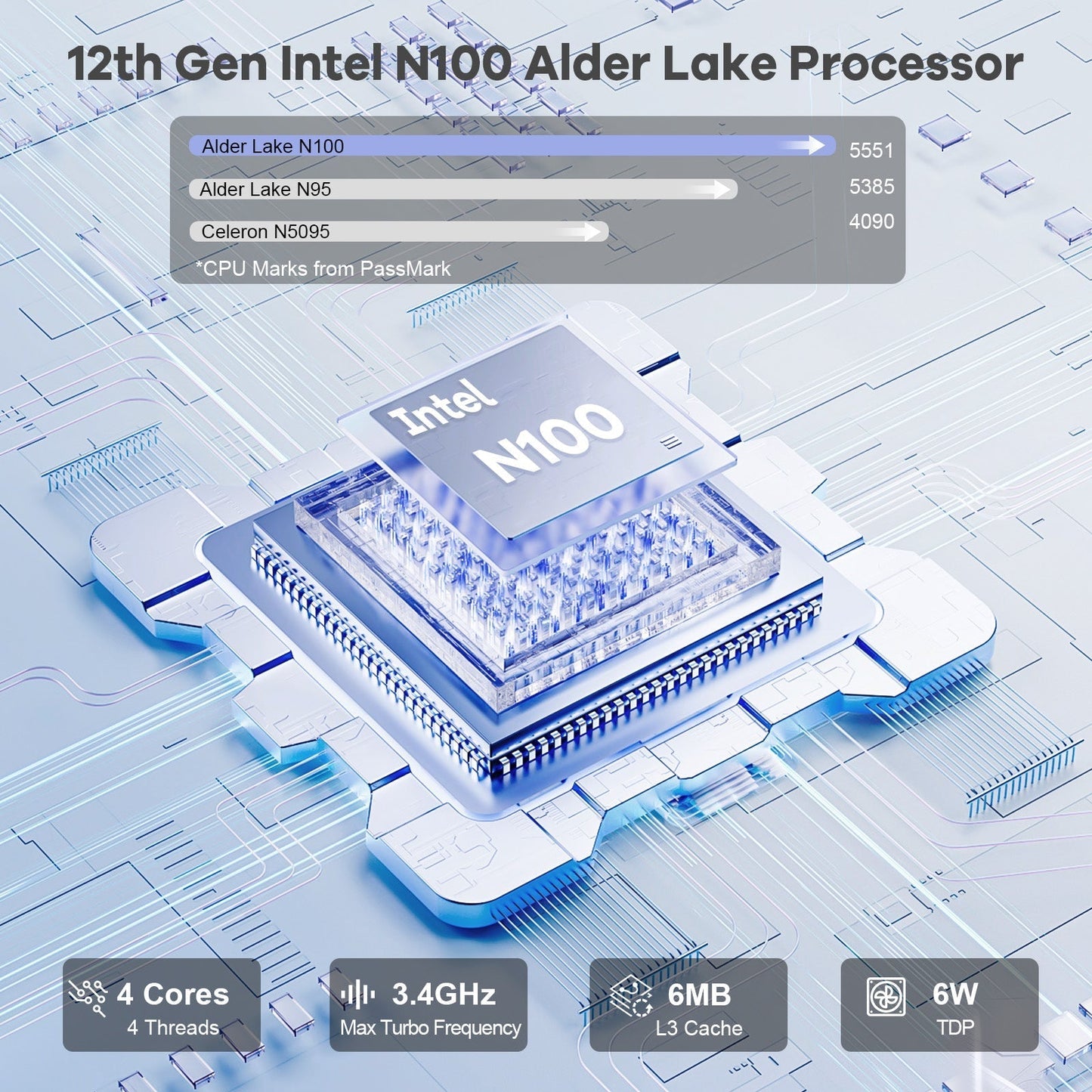 KYYWEE Minipc DNB1 (In Metal) Intel N100 Processor for Home and School 16GB - 512GB - Pink