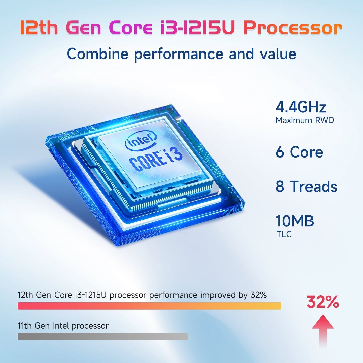 KYYWEE 17.3 FHD N171 I3-1215U Laptop for Student and Business-32GB-Silver-1TB