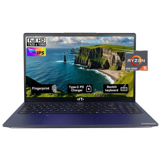 KYYWEE 15.6 N153 FHD R5 6600H Laptop-Blue-2TB-Windows 11 Pro