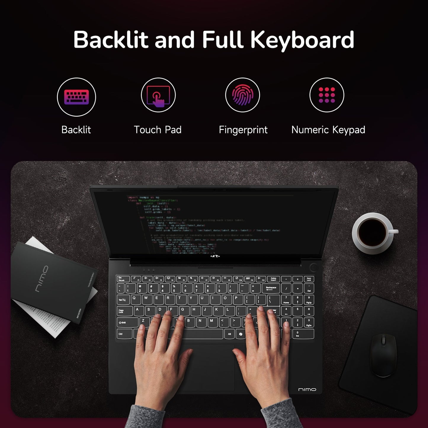 15.6'' R7 6800H FHD Business Gaming Laptop Computer-Black-32GB-2TB