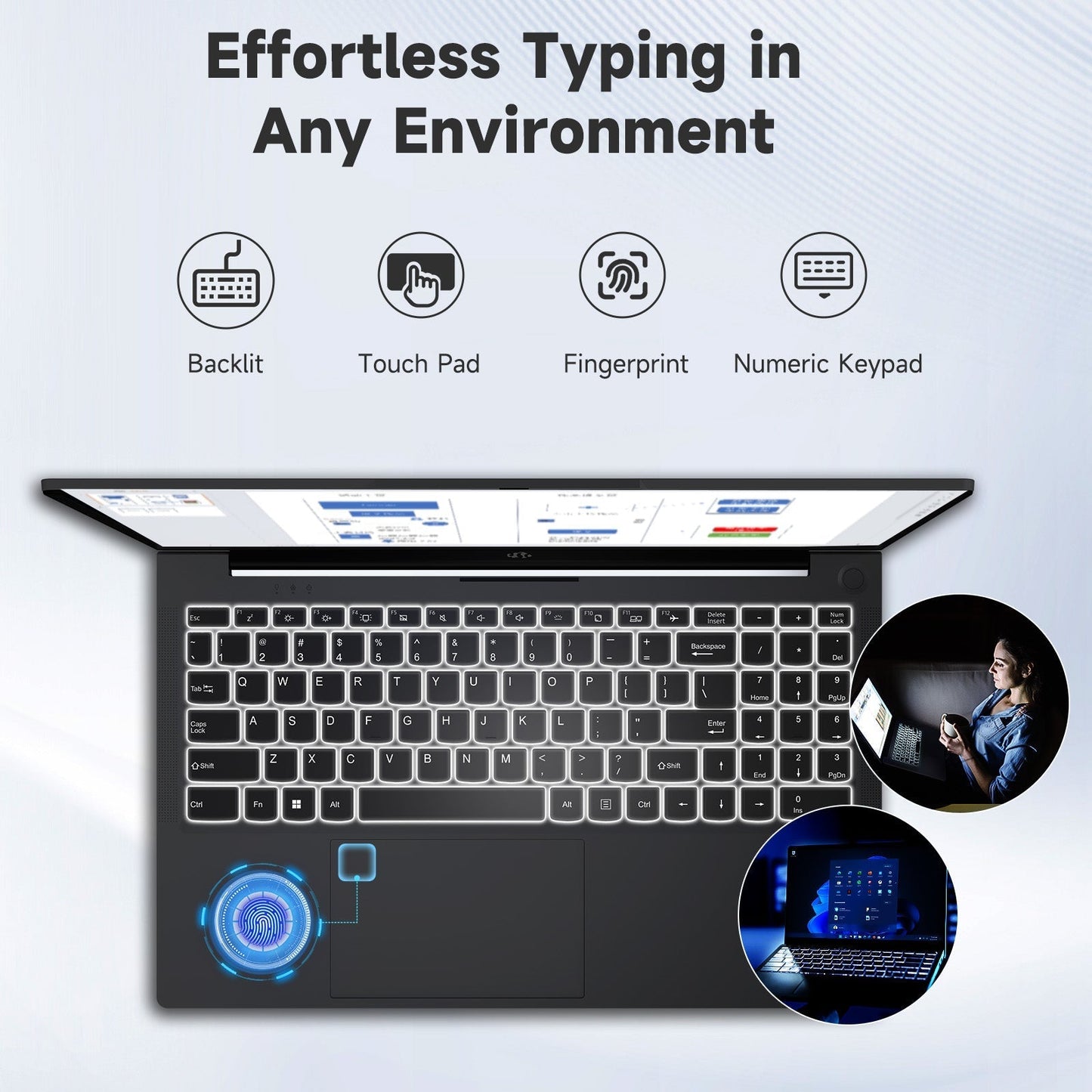 KYYWEE 15.6 FHD N154 I3-1215U Laptop for Student and Business-32GB-1TB-Gray