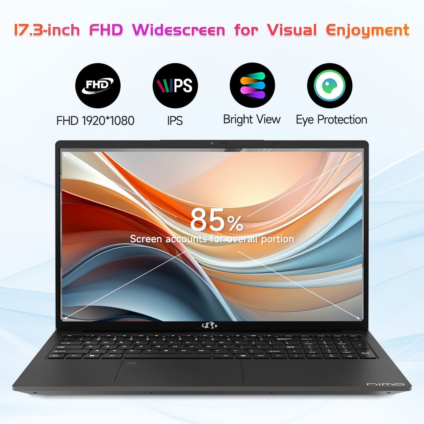 KYYWEE 17.3 FHD N171 I3-1215U Laptop for Student and Business-32GB-Gray-1TB