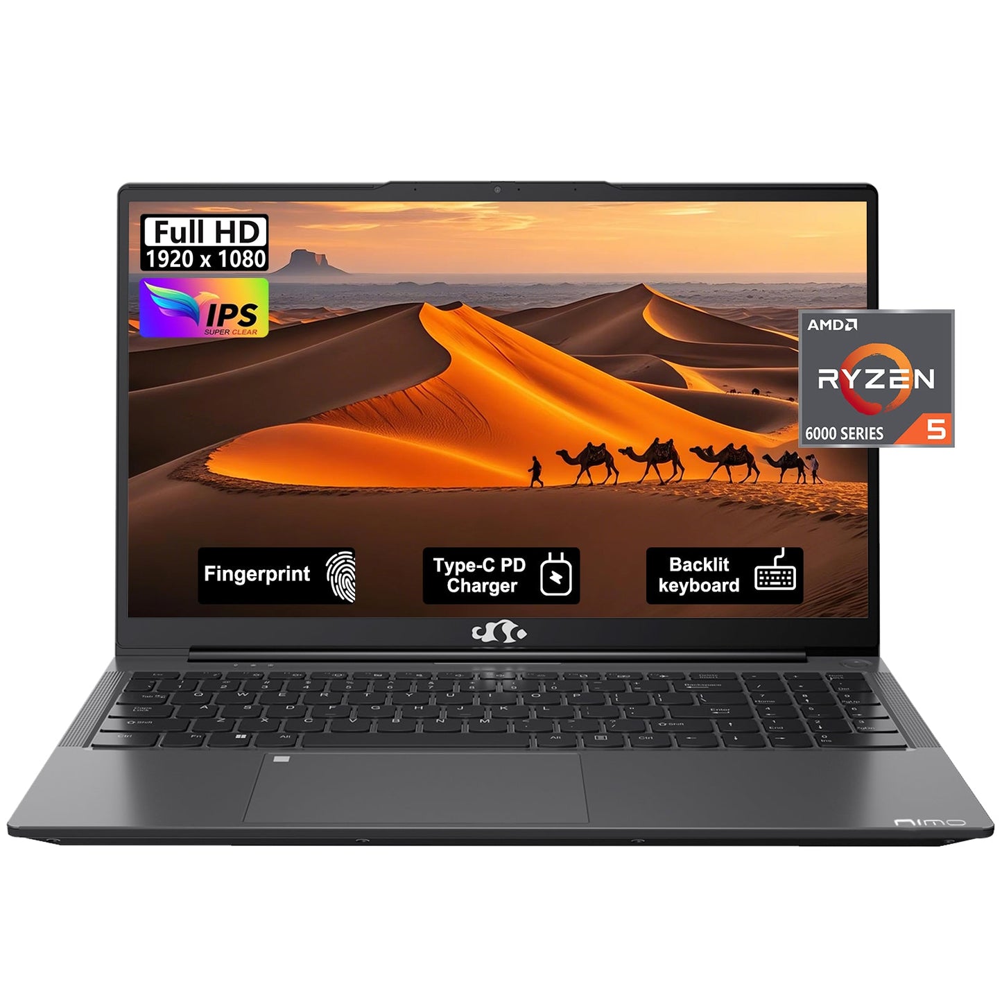 KYYWEE 15.6 N153 FHD R5 6600H Laptop-Gray-1TB -Windows 11 Pro