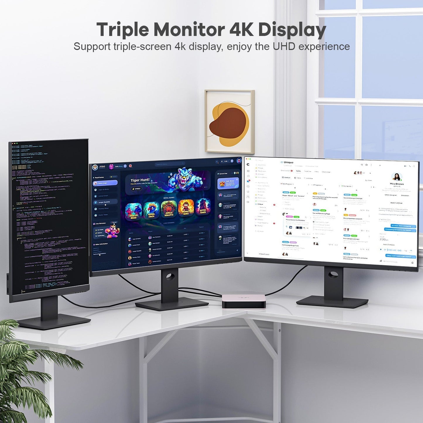 KYYWEE Minipc DNB1 (In Metal) Intel N100 Processor for Home and School 16GB - 512GB - Pink