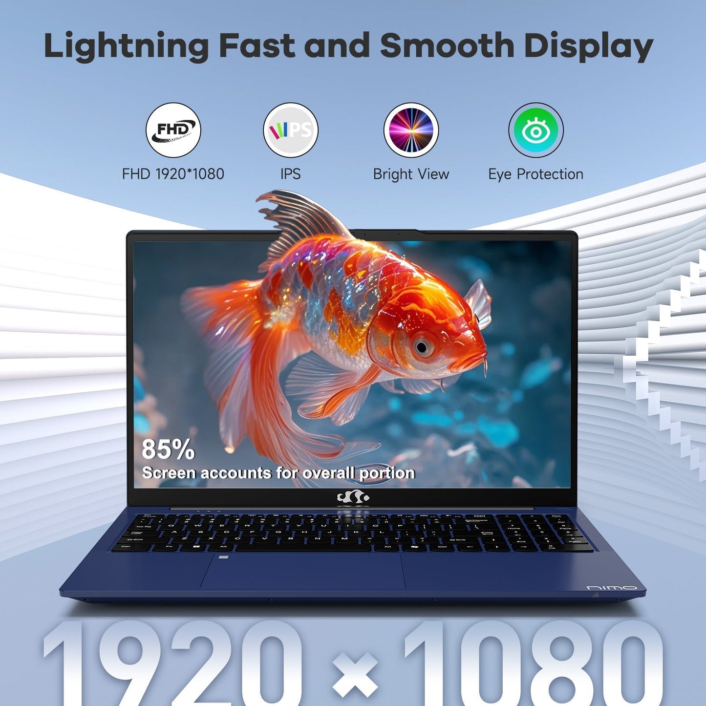 KYYWEE 15.6 FHD N156 I5-12450H Laptop for Entertainment-Blue-1TB