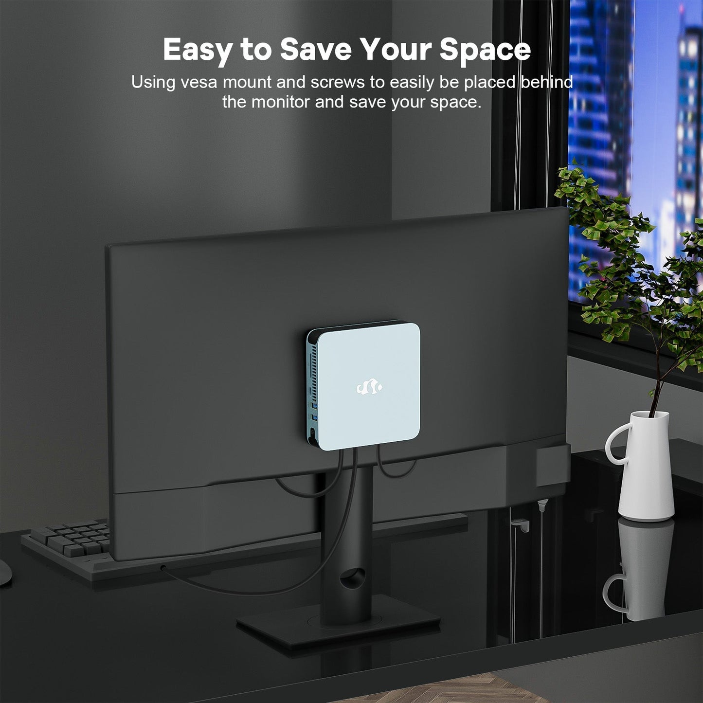 KYYWEE Minipc DNB1 (In Metal) Intel N100 Processor for Home and School 16GB - 512GB - Blue