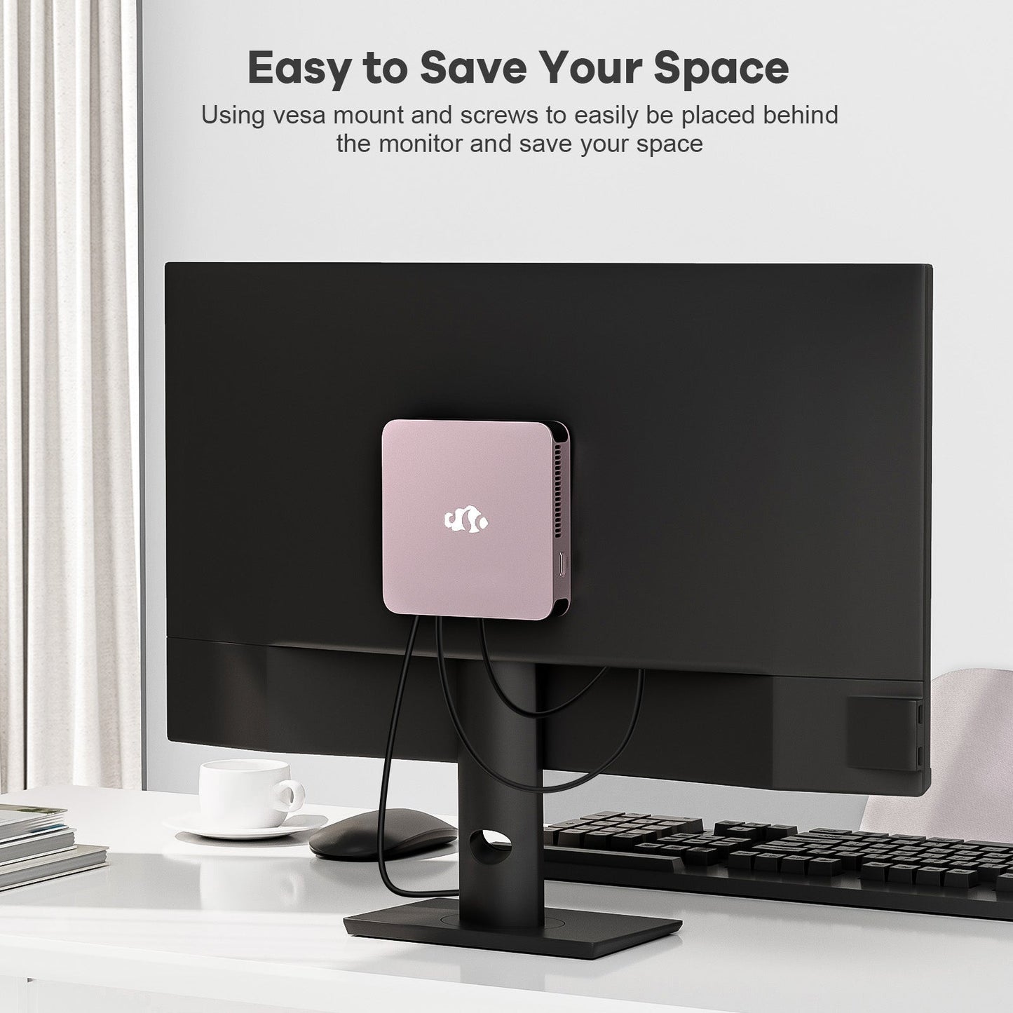 KYYWEE Minipc DNB1 (In Metal) Intel N100 Processor for Home and School 16GB - 512GB - Pink