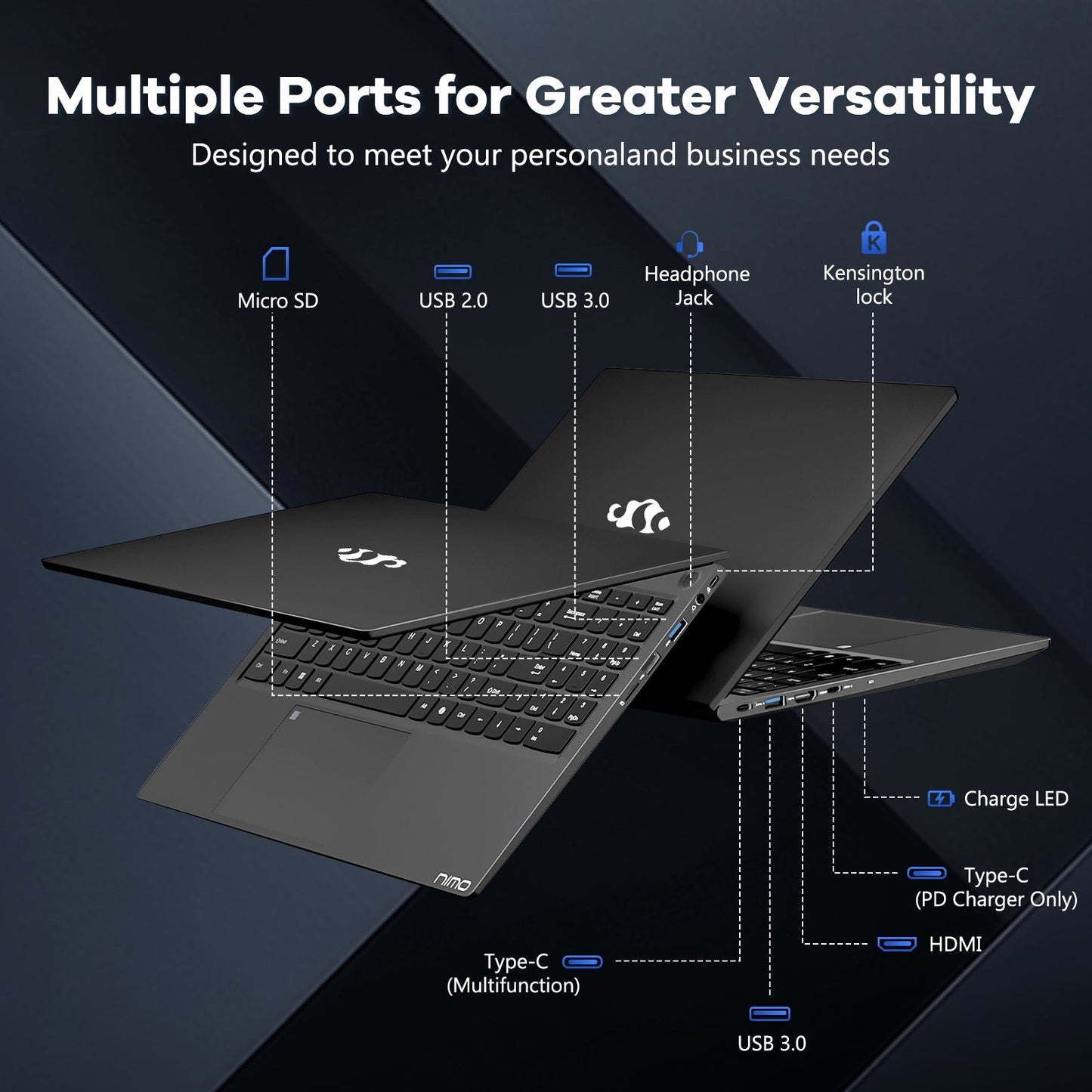 KYYWEE 15.6 FHD N156 I5-12450H Laptop for Entertainment-Black-32GB-1TB
