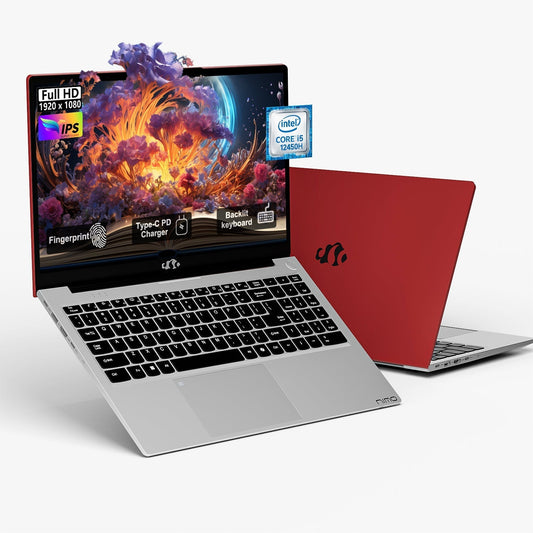 KYYWEE 15.6 FHD N156 I5-12450H Laptop for Entertainment-Red-32GB-2TB