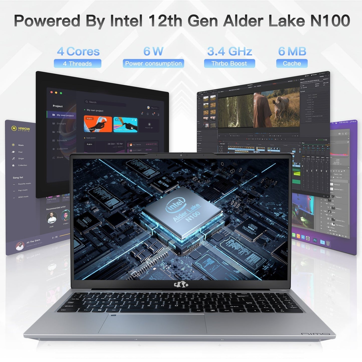 KYYWEE 15.6" N151 FHD laptop for Home and School -16GB-Silver