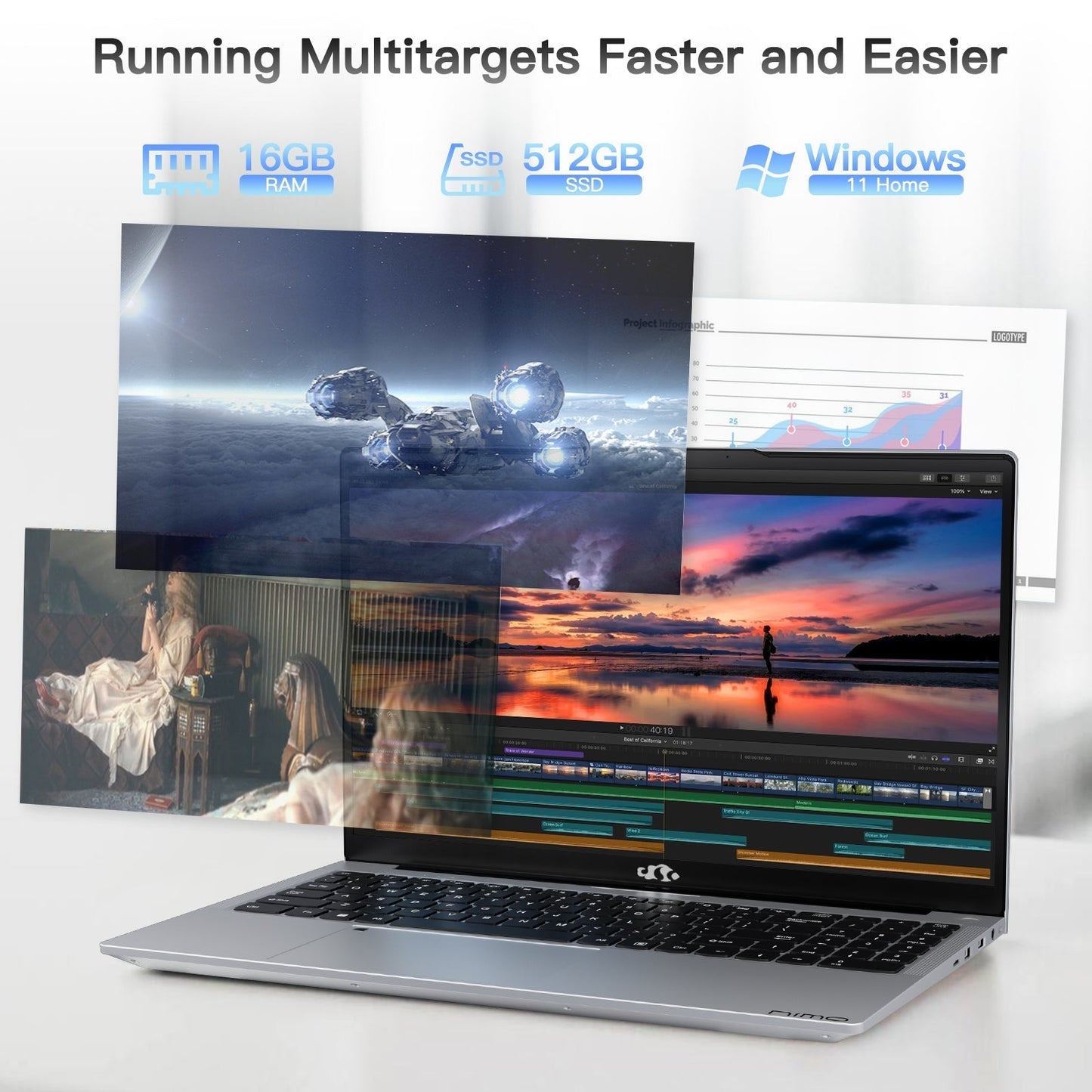 KYYWEE 15.6" N151 FHD laptop for Home and School-16GB - Red