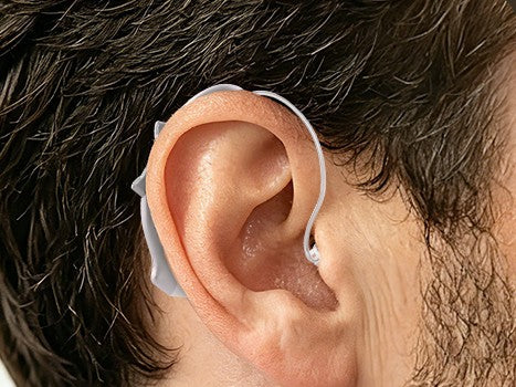 Inserting the ear tip into the ear canal